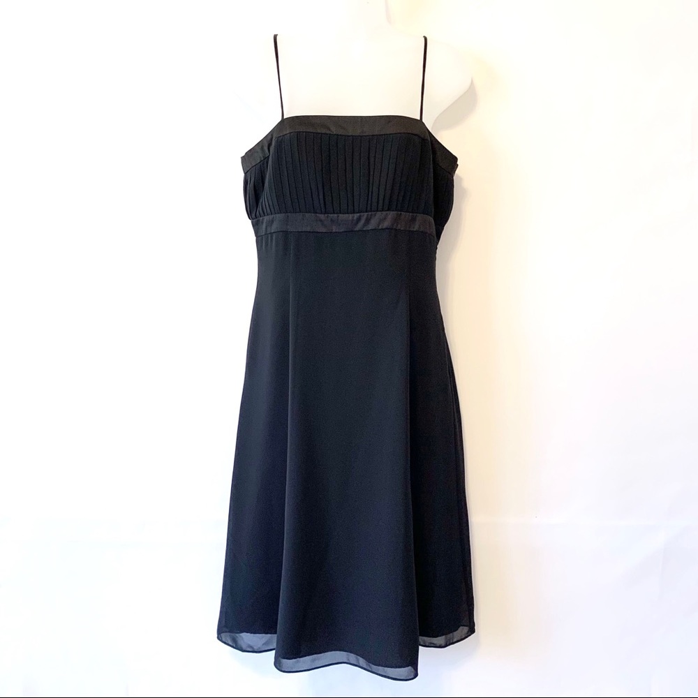 Ann Taylor Satin Trimmed Pleated Bust Cocktail Dress 4